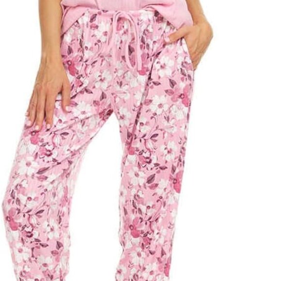 Flora Nikrooz  Women's 2 Piece Super Soft Pajama Lounge Set Size L Pink Cozy NEW - Picture 7 of 16